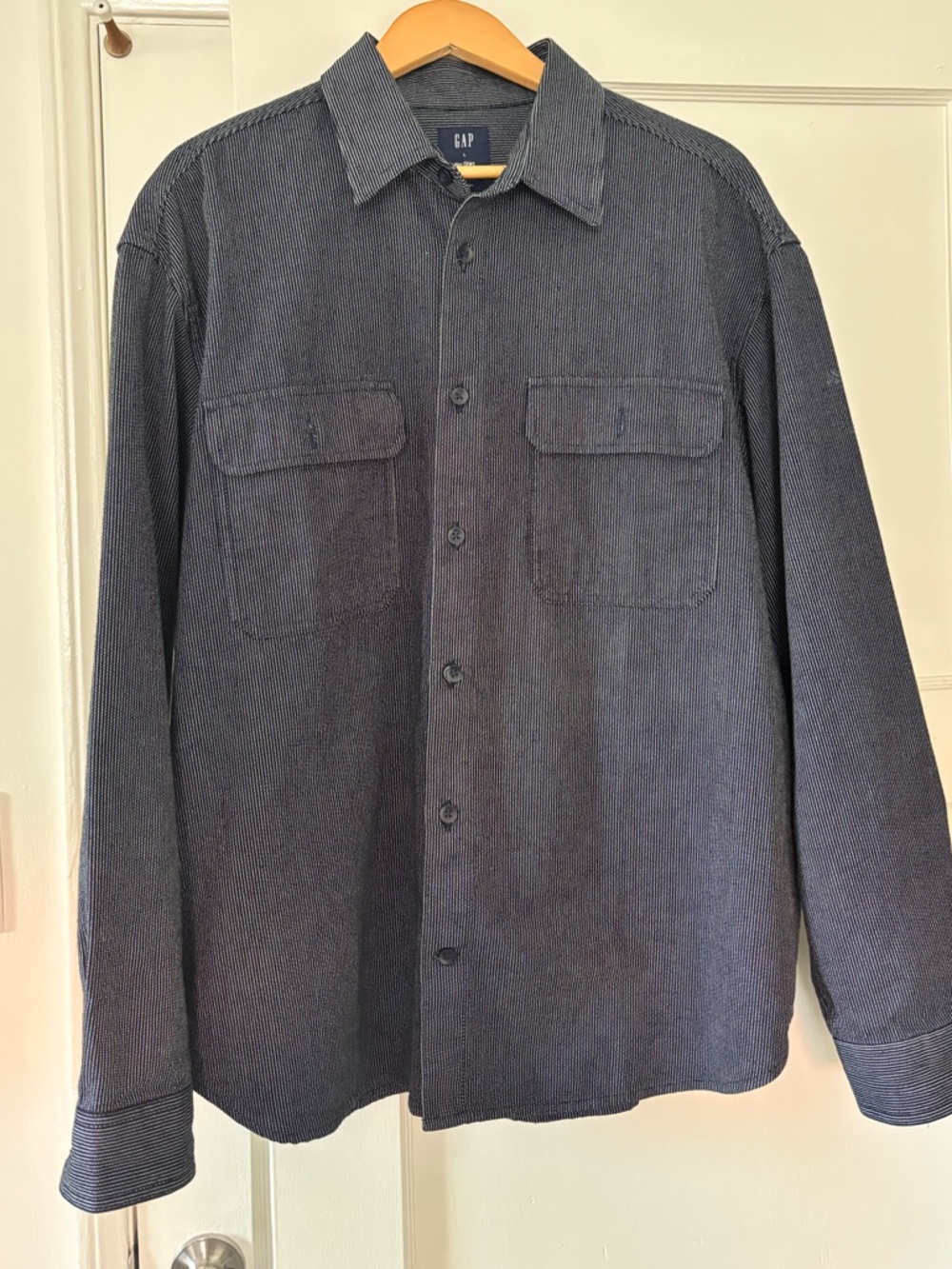 GAP Denim Stripe Big Shirt (Men’s L)